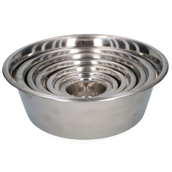 Mad- og drikkeskål i rustfrit stål Ø 34 cm Mad- og drikkeskål i rustfrit stål Ø 34 cm