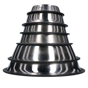 Skridsikker mad- og drikkeskål i rustfrit stål 1,80 liter Ø 29 cm Skridsikker mad- og drikkeskål i rustfrit stål 1,80 liter Ø 29 cm