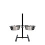 Foder- og drikkeskål i rustfrit stål, T-stativ, Ø 21 cm (1,75 l)