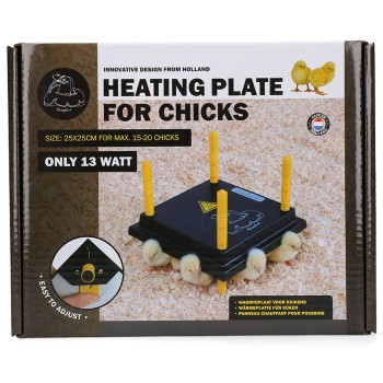 Varmeplade til kyllinger til fjerkræ 25 x 25 cm