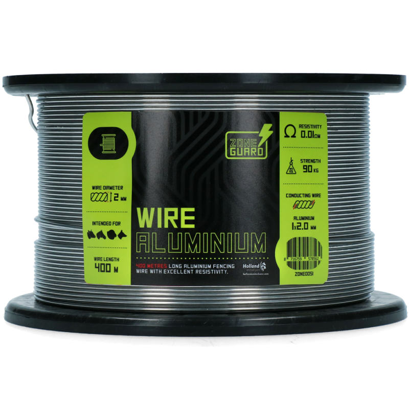 tråd BASIC aluminium Wire Hegnstråd 2 mm 400 m ZoneGuard tråd BASIC aluminium Wire Hegnstråd 2 mm 400 m ZoneGuard