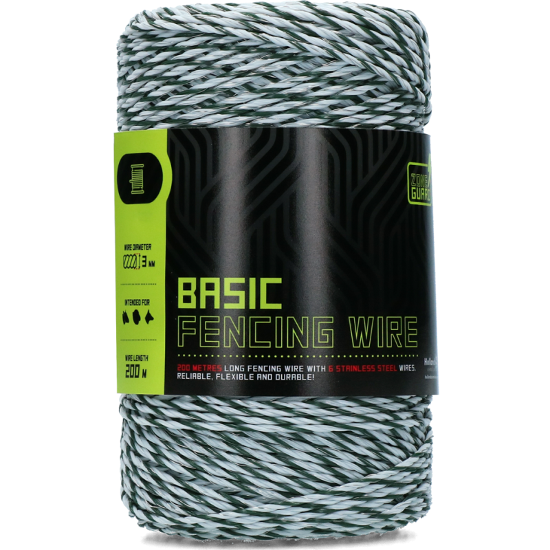 Basic Hegnstråd 3 mm 200 m Zoneguard Basic Hegnstråd 3 mm 200 m Zoneguard