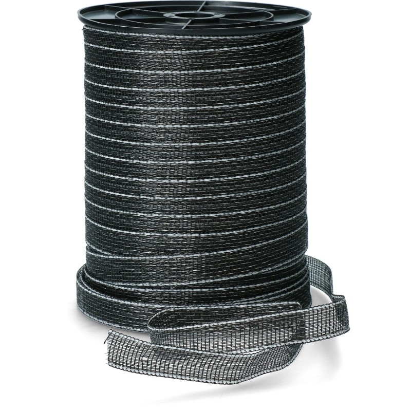 ZoneGuard 20 mm Basic fencing tape black 200 m ZoneGuard 20 mm Basic fencing tape black 200 m