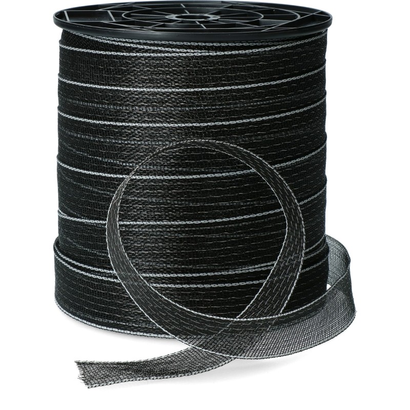 ZoneGuard Basic fencing tape 40 mm black 200 m ZoneGuard Basic fencing tape 40 mm black 200 m