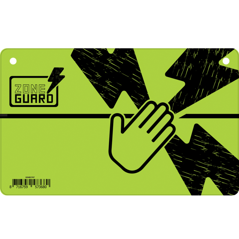 advarselsskilt Forsigtig: Elektrisk hegn ZoneGuard advarselsskilt Forsigtig: Elektrisk hegn ZoneGuard