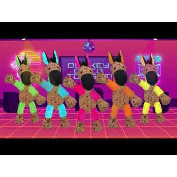 Hundelegetøj med knirk Æsel Blå M Retrodog