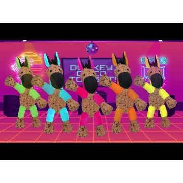 Hundelegetøj med knirk Æsel Grøn M Retrodog