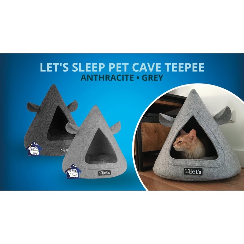 Let's SleepLad os sove Pet Cave TeePee Grå Let's SleepLad os sove Pet Cave TeePee Grå